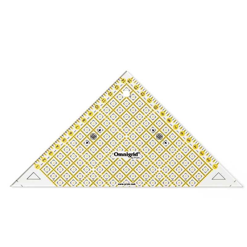 Omnigrid Prym regolo triangolare per squadrare tagliare quadrati fino a 6"