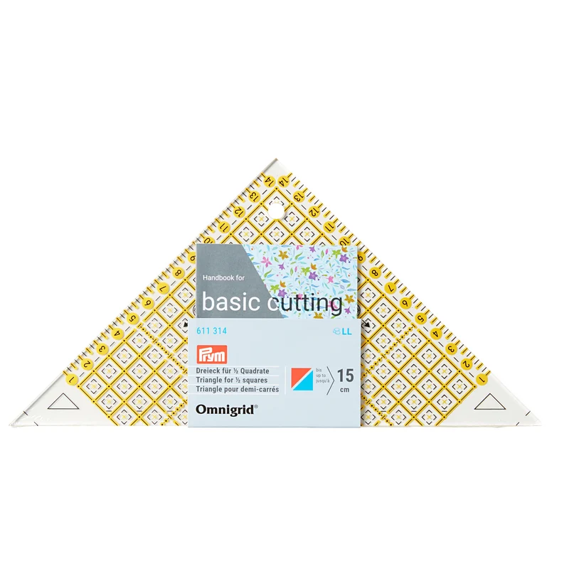 Omnigrid Prym regolo triangolare per squadrare tagliare quadrati fino a 6"