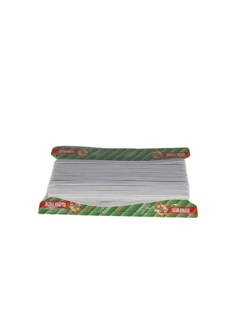 Elastico lavabile numero 8 bianco altezza 6mm ideale confezionare mascherine