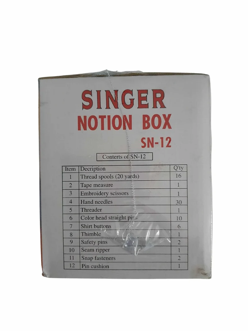 Organizzatore scatola cucito completo di accessori anche da viaggio singer