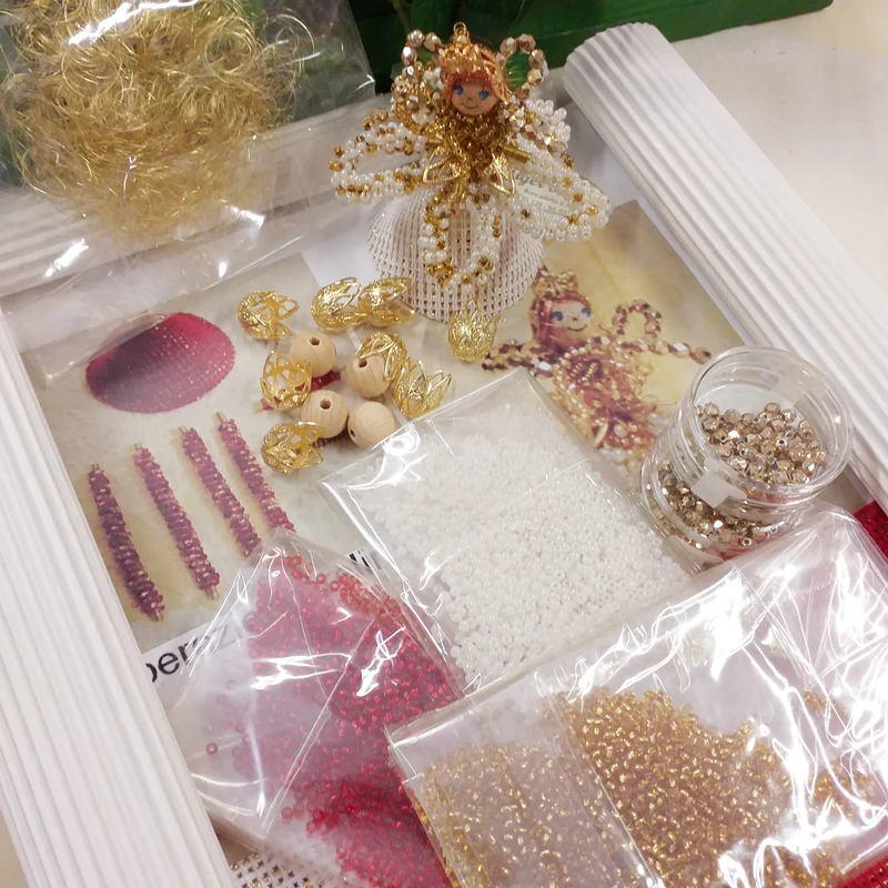 Schemi perline Natale Presepe kit fai da te oggetti perle decorazioni