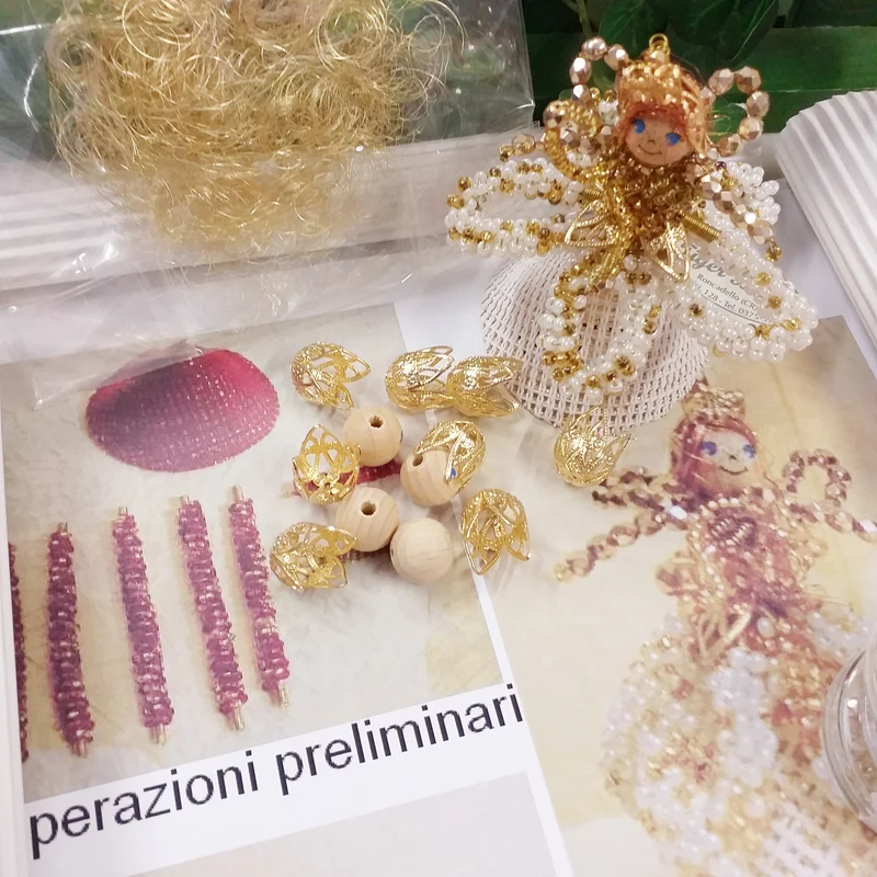 Schemi perline Natale Presepe kit fai da te oggetti perle decorazioni