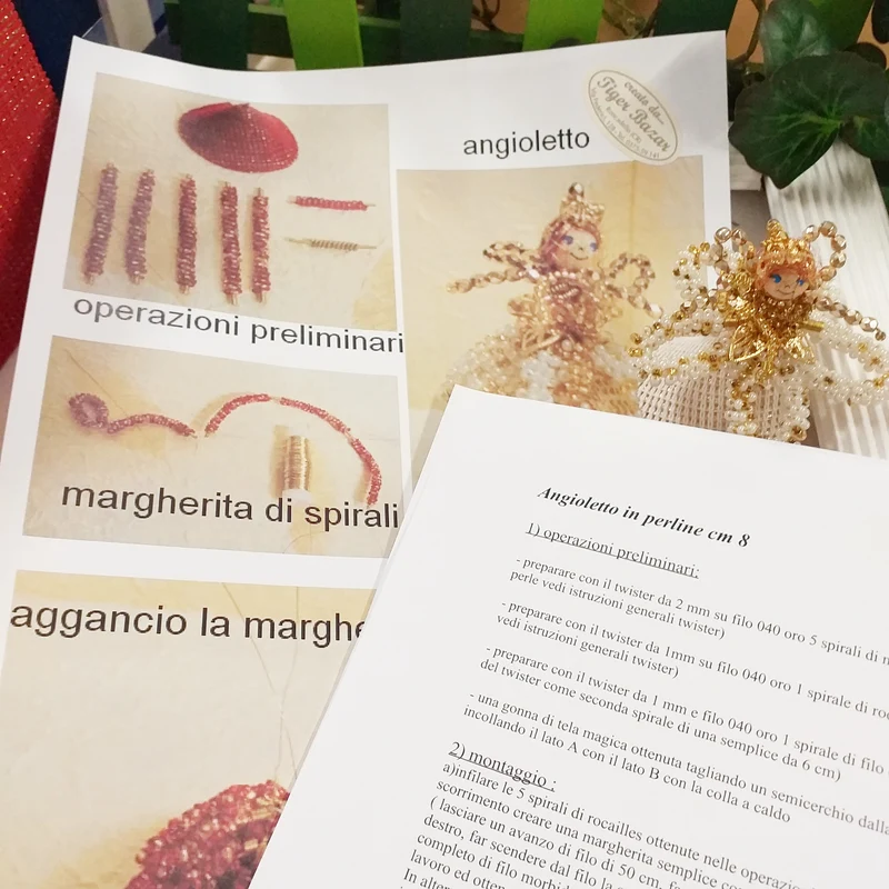 Schemi perline Natale Presepe kit fai da te oggetti perle decorazioni