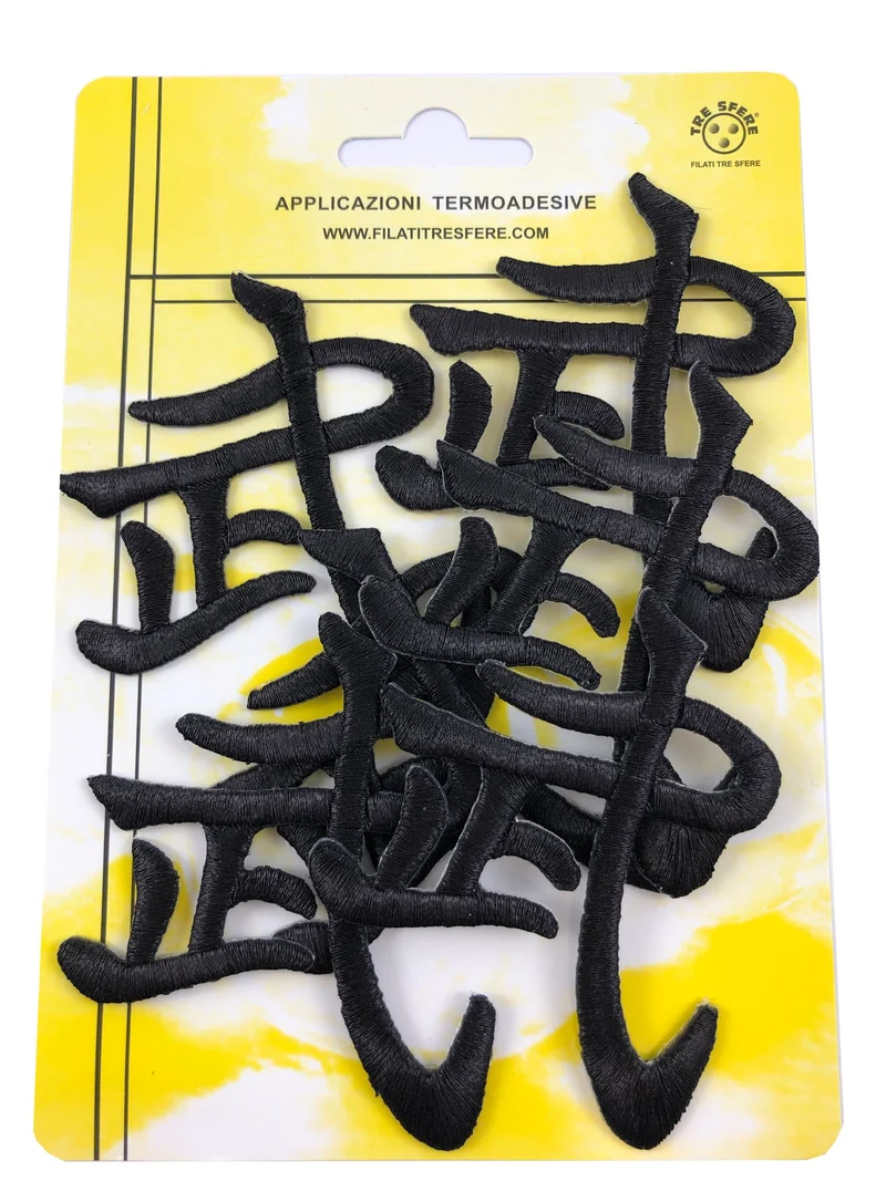 Applicazioni termoadesive lettere orientali