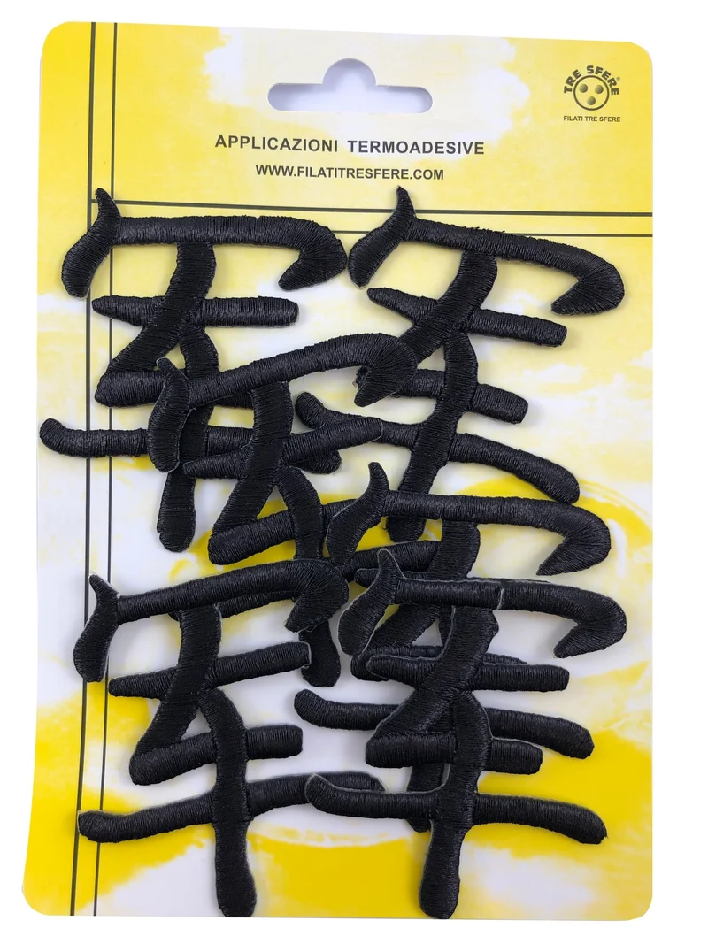 Applicazioni termoadesive lettere orientali