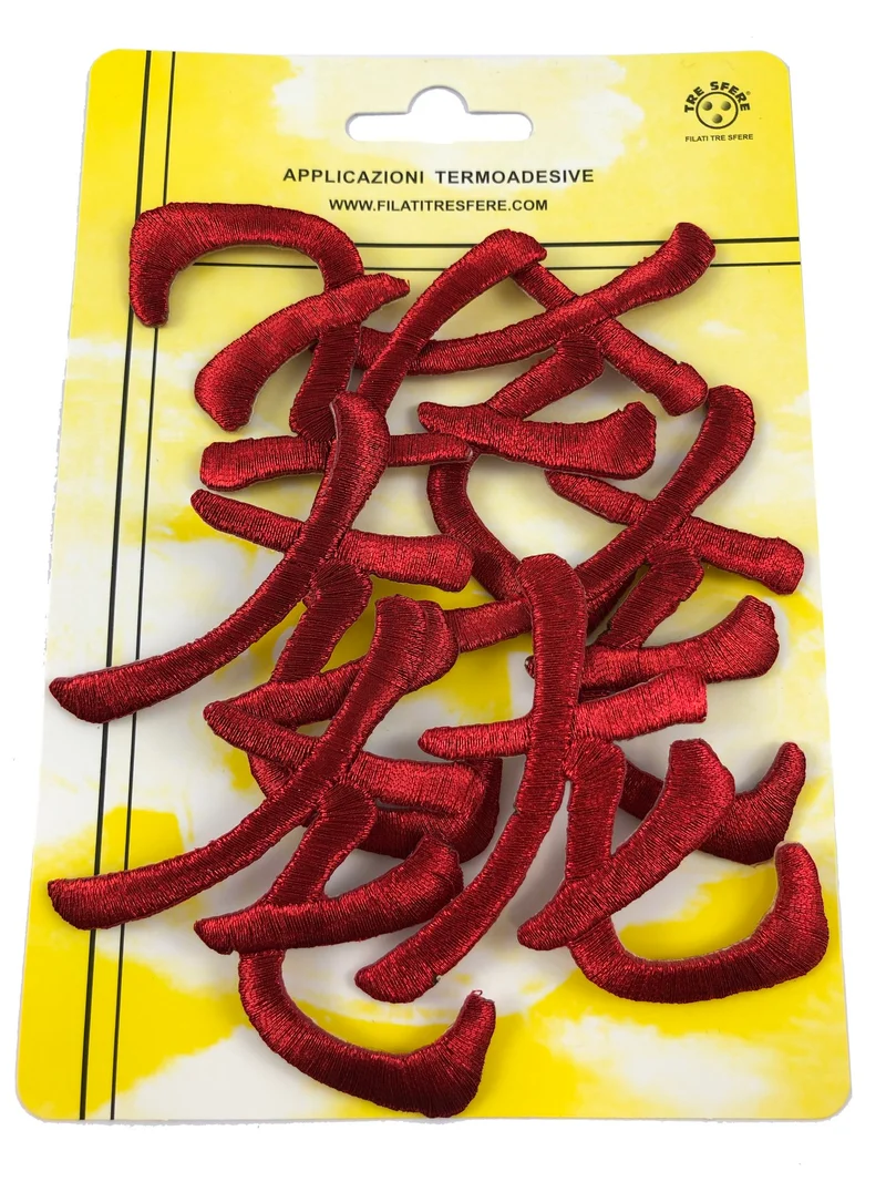 Applicazioni termoadesive lettere orientali