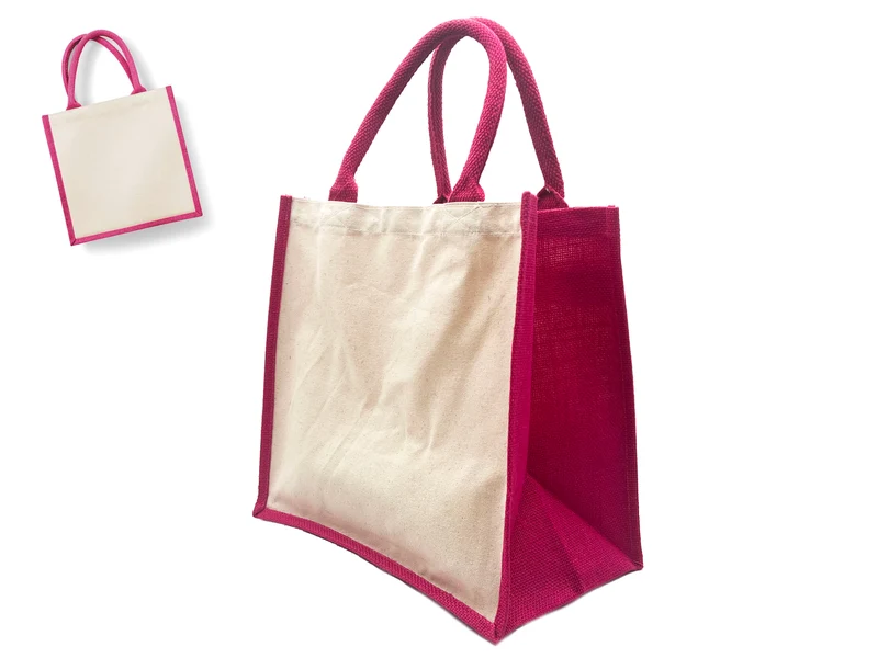 Borsa juta criss colorata | 30x30x19 | shopper riutilizzabile