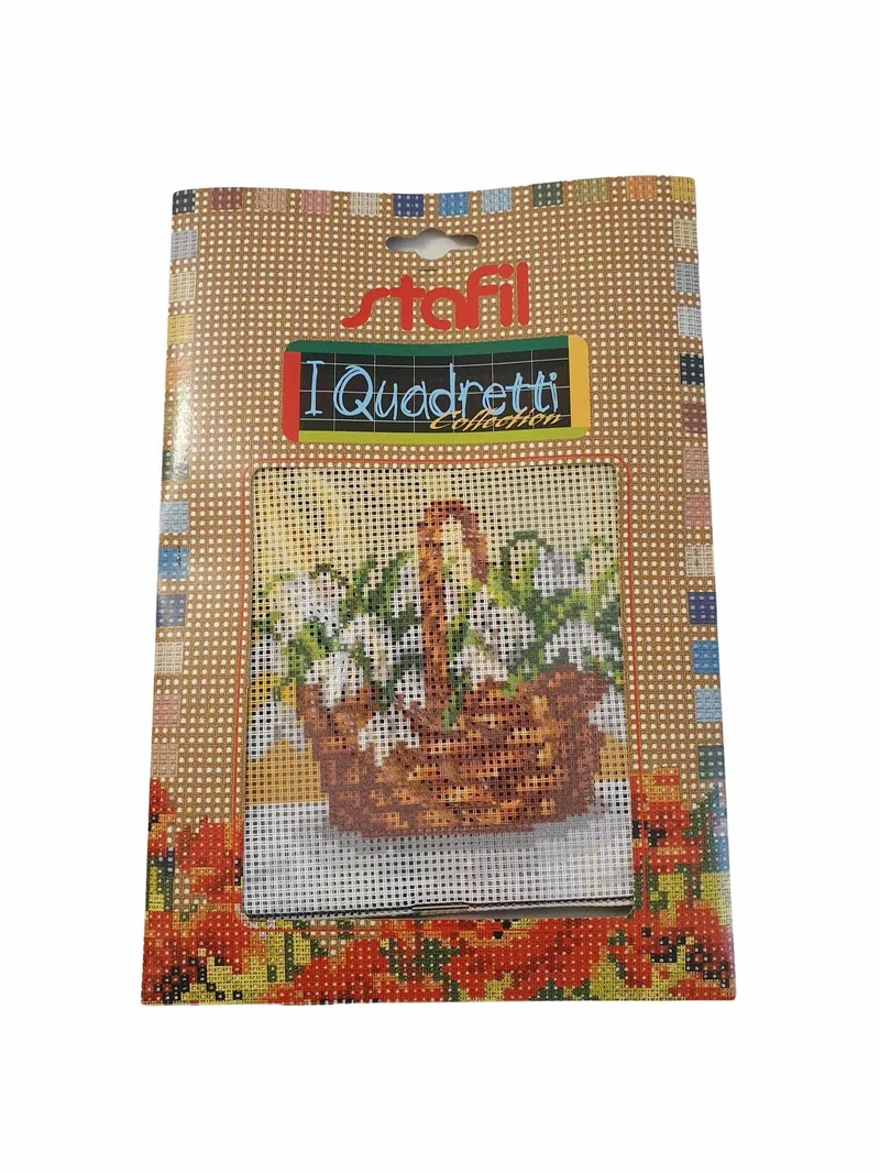 Stafil il kit Ricamo Mezzo Punto Consente di Realizzare un Quadro da Ricamare anche a Punto Croce, Stampa, Ago, Filati in Cotone Lanato e Istruzioni