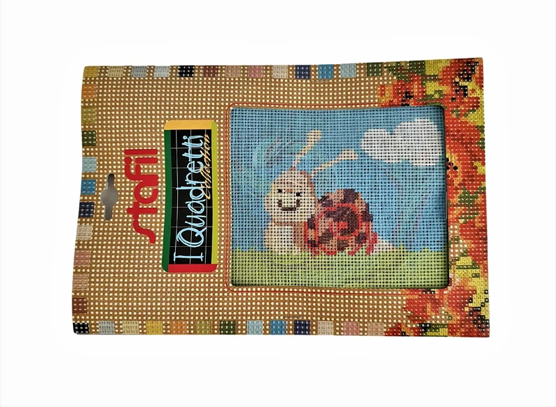 Stafil il kit Ricamo Mezzo Punto Consente di Realizzare un Quadro da Ricamare anche a Punto Croce, Stampa, Ago, Filati in Cotone Lanato e Istruzioni