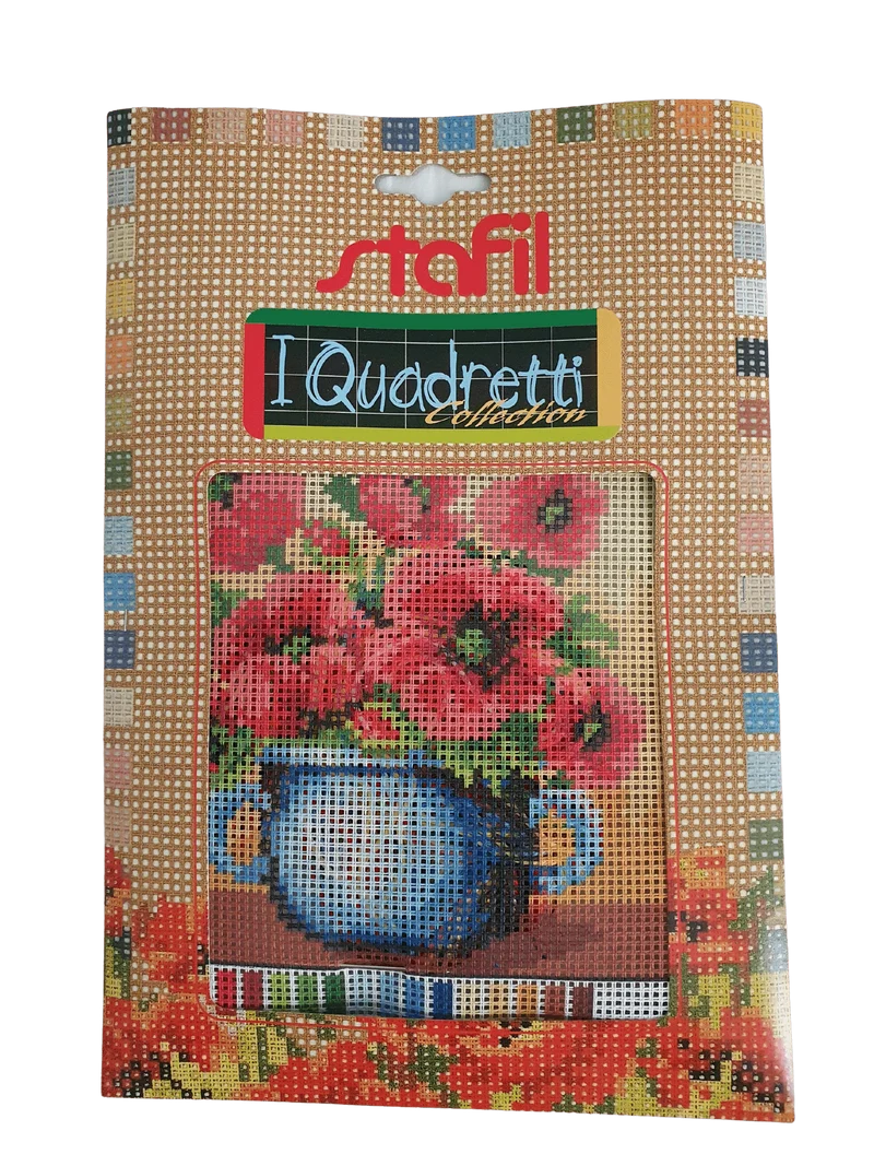 Stafil il kit Ricamo Mezzo Punto Consente di Realizzare un Quadro da Ricamare anche a Punto Croce, Stampa, Ago, Filati in Cotone Lanato e Istruzioni