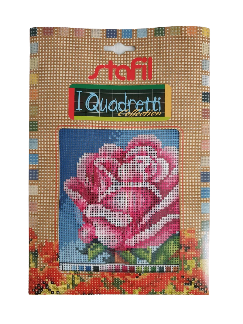 Stafil il kit Ricamo Mezzo Punto Consente di Realizzare un Quadro da Ricamare anche a Punto Croce, Stampa, Ago, Filati in Cotone Lanato e Istruzioni