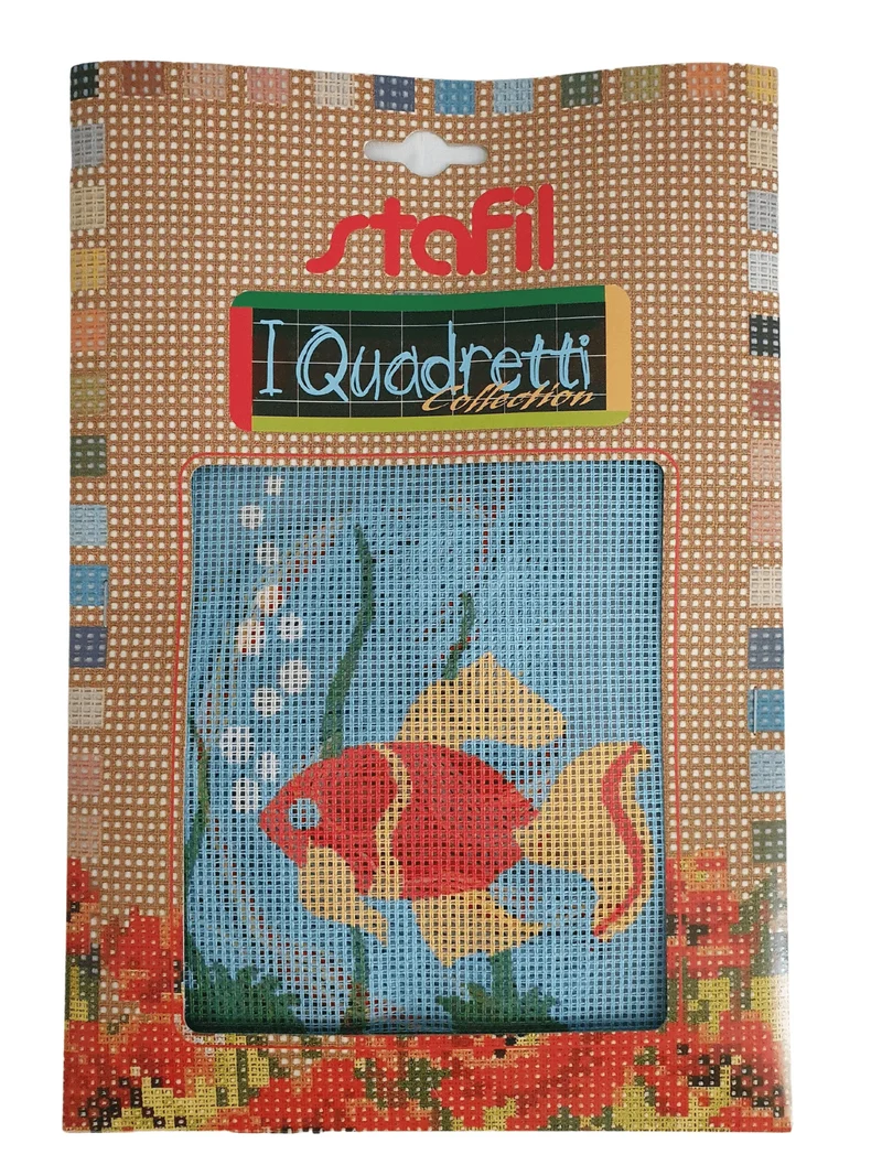 Stafil il kit Ricamo Mezzo Punto Consente di Realizzare un Quadro da Ricamare anche a Punto Croce, Stampa, Ago, Filati in Cotone Lanato e Istruzioni