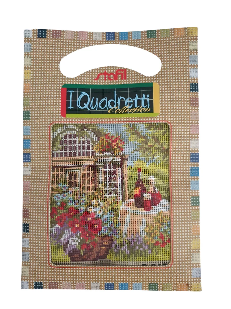 Stafil il kit Ricamo Mezzo Punto Consente di Realizzare un Quadro da Ricamare anche a Punto Croce, Stampa, Ago, Filati in Cotone Lanato e Istruzioni