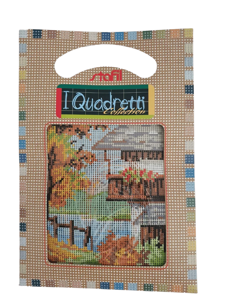 Stafil il kit Ricamo Mezzo Punto Consente di Realizzare un Quadro da Ricamare anche a Punto Croce, Stampa, Ago, Filati in Cotone Lanato e Istruzioni
