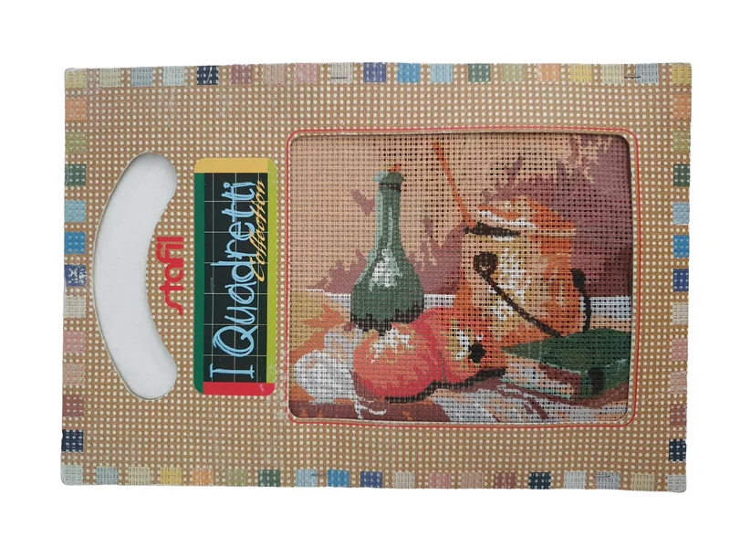 Stafil il kit Ricamo Mezzo Punto Consente di Realizzare un Quadro da Ricamare anche a Punto Croce, Stampa, Ago, Filati in Cotone Lanato e Istruzioni