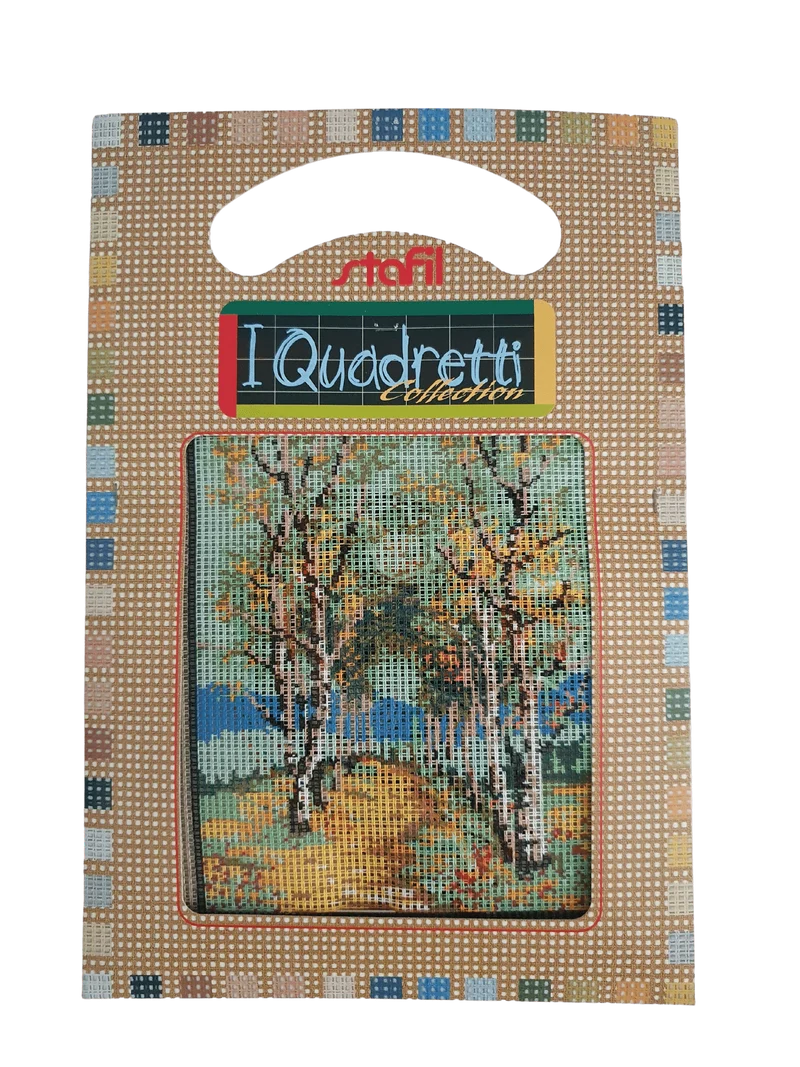 Stafil il kit Ricamo Mezzo Punto Consente di Realizzare un Quadro da Ricamare anche a Punto Croce, Stampa, Ago, Filati in Cotone Lanato e Istruzioni