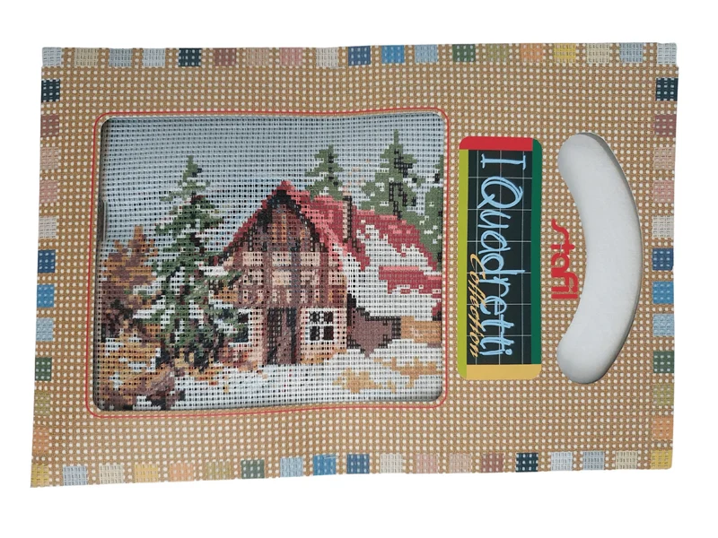 Stafil il kit Ricamo Mezzo Punto Consente di Realizzare un Quadro da Ricamare anche a Punto Croce, Stampa, Ago, Filati in Cotone Lanato e Istruzioni