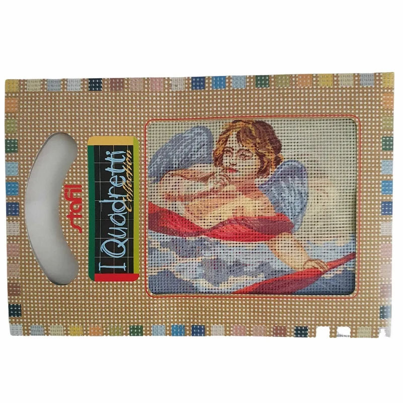 Stafil il kit Ricamo Mezzo Punto Consente di Realizzare un Quadro da Ricamare anche a Punto Croce, Stampa, Ago, Filati in Cotone Lanato e Istruzioni