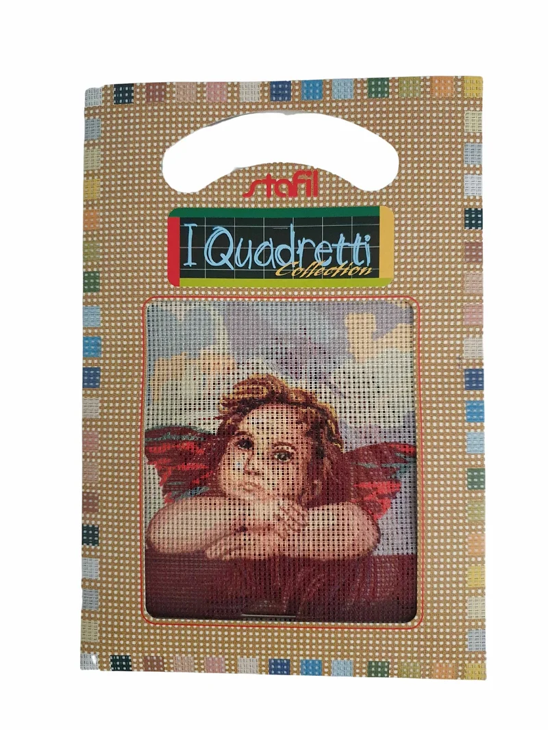 Stafil il kit Ricamo Mezzo Punto Consente di Realizzare un Quadro da Ricamare anche a Punto Croce, Stampa, Ago, Filati in Cotone Lanato e Istruzioni