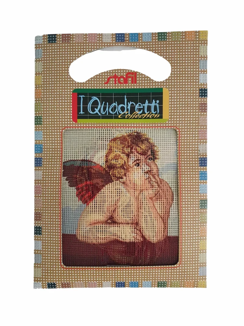 Stafil il kit Ricamo Mezzo Punto Consente di Realizzare un Quadro da Ricamare anche a Punto Croce, Stampa, Ago, Filati in Cotone Lanato e Istruzioni