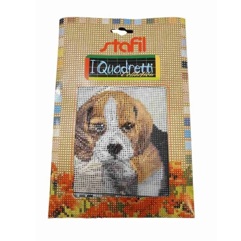 Stafil il kit Ricamo Mezzo Punto Consente di Realizzare un Quadro da Ricamare anche a Punto Croce, Stampa, Ago, Filati in Cotone Lanato e Istruzioni
