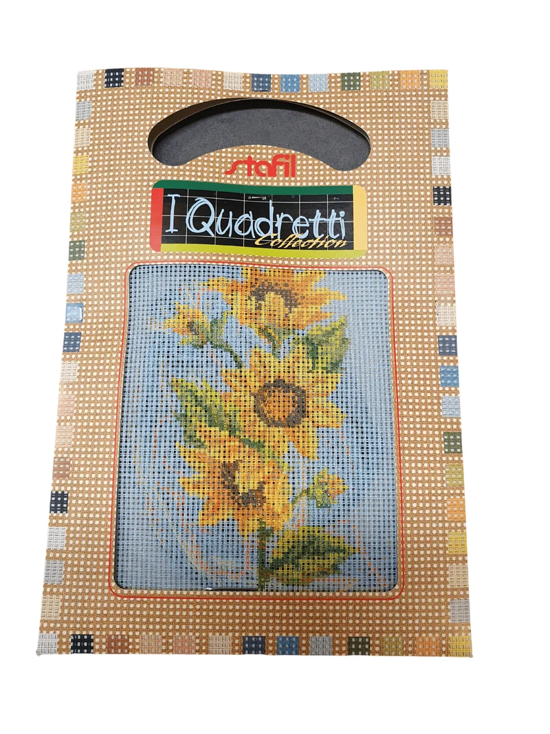 Stafil il kit Ricamo Mezzo Punto Consente di Realizzare un Quadro da Ricamare anche a Punto Croce, Stampa, Ago, Filati in Cotone Lanato e Istruzioni