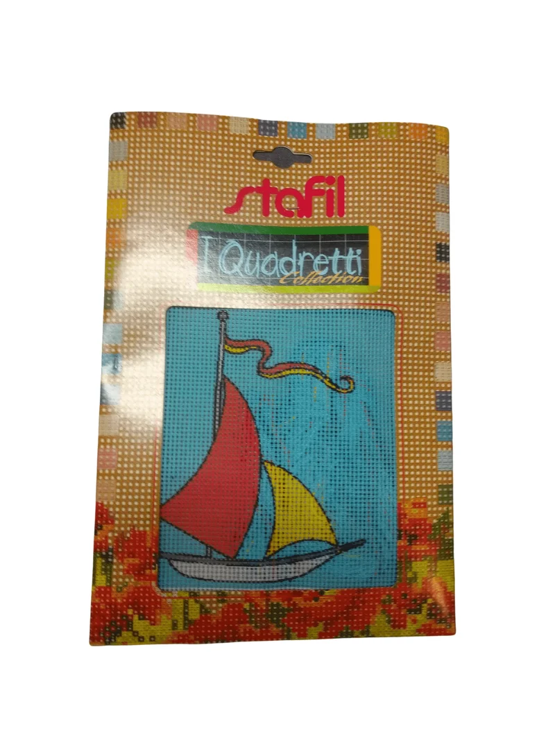 Stafil il kit Ricamo Mezzo Punto Consente di Realizzare un Quadro da Ricamare anche a Punto Croce, Stampa, Ago, Filati in Cotone Lanato e Istruzioni