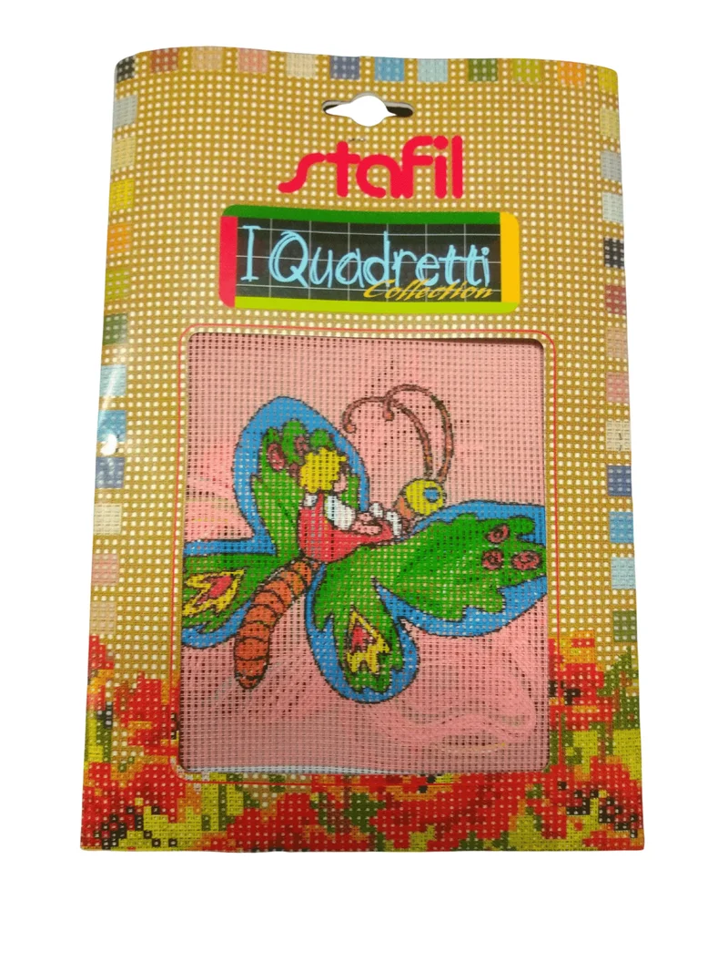 Stafil il kit Ricamo Mezzo Punto Consente di Realizzare un Quadro da Ricamare anche a Punto Croce, Stampa, Ago, Filati in Cotone Lanato e Istruzioni