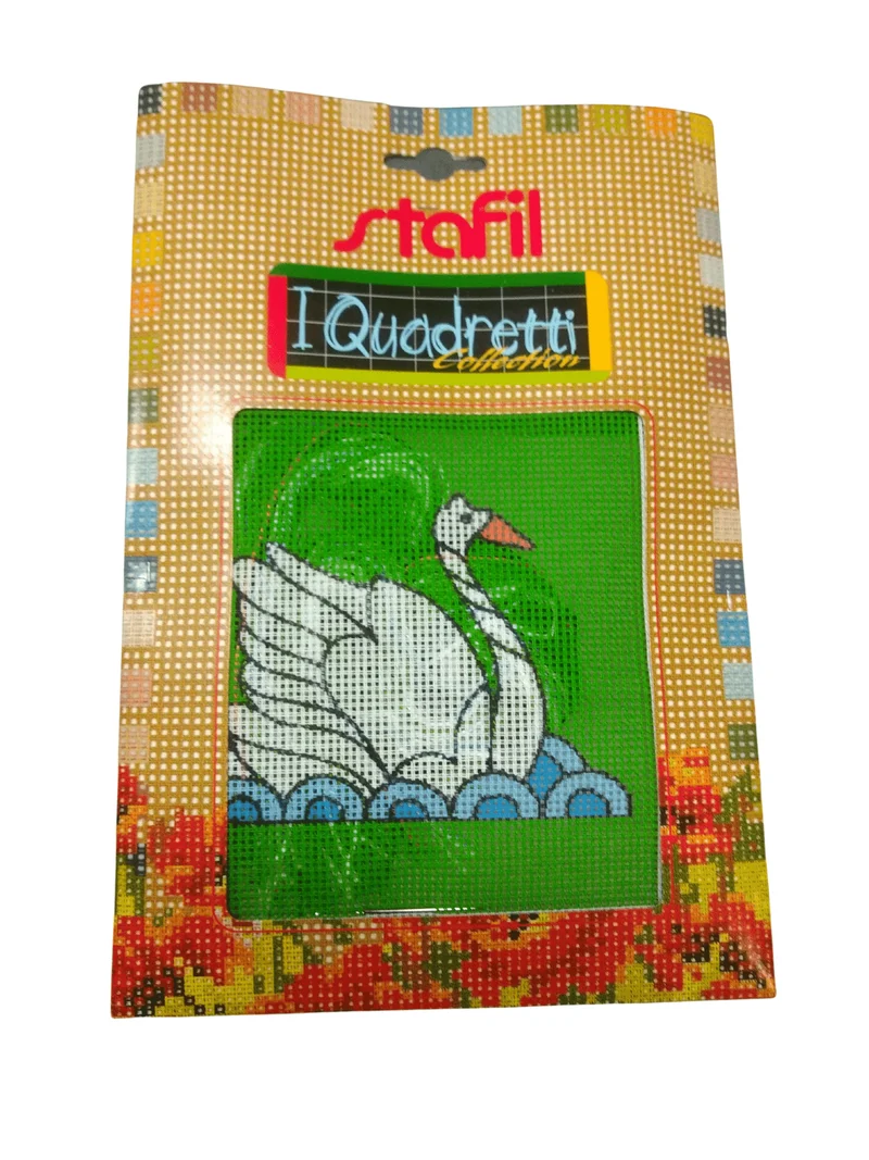 Stafil il kit Ricamo Mezzo Punto Consente di Realizzare un Quadro da Ricamare anche a Punto Croce, Stampa, Ago, Filati in Cotone Lanato e Istruzioni