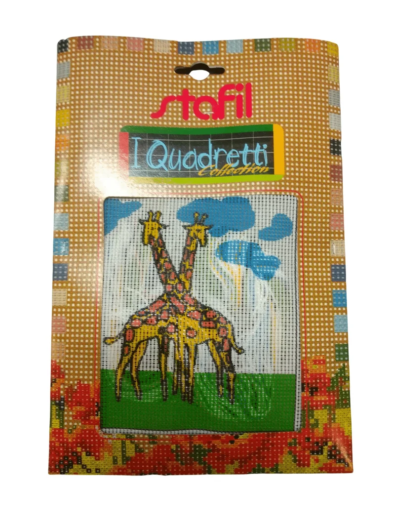 Stafil il kit Ricamo Mezzo Punto Consente di Realizzare un Quadro da Ricamare anche a Punto Croce, Stampa, Ago, Filati in Cotone Lanato e Istruzioni