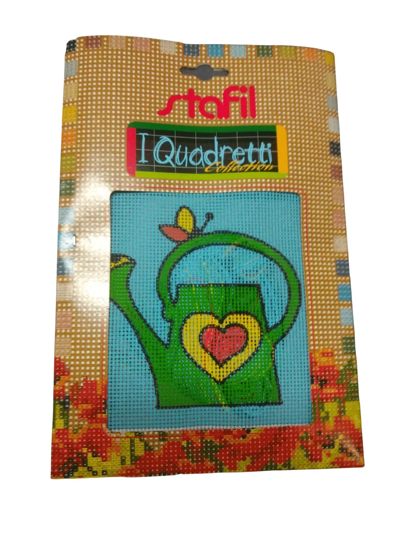 Stafil il kit Ricamo Mezzo Punto Consente di Realizzare un Quadro da Ricamare anche a Punto Croce, Stampa, Ago, Filati in Cotone Lanato e Istruzioni