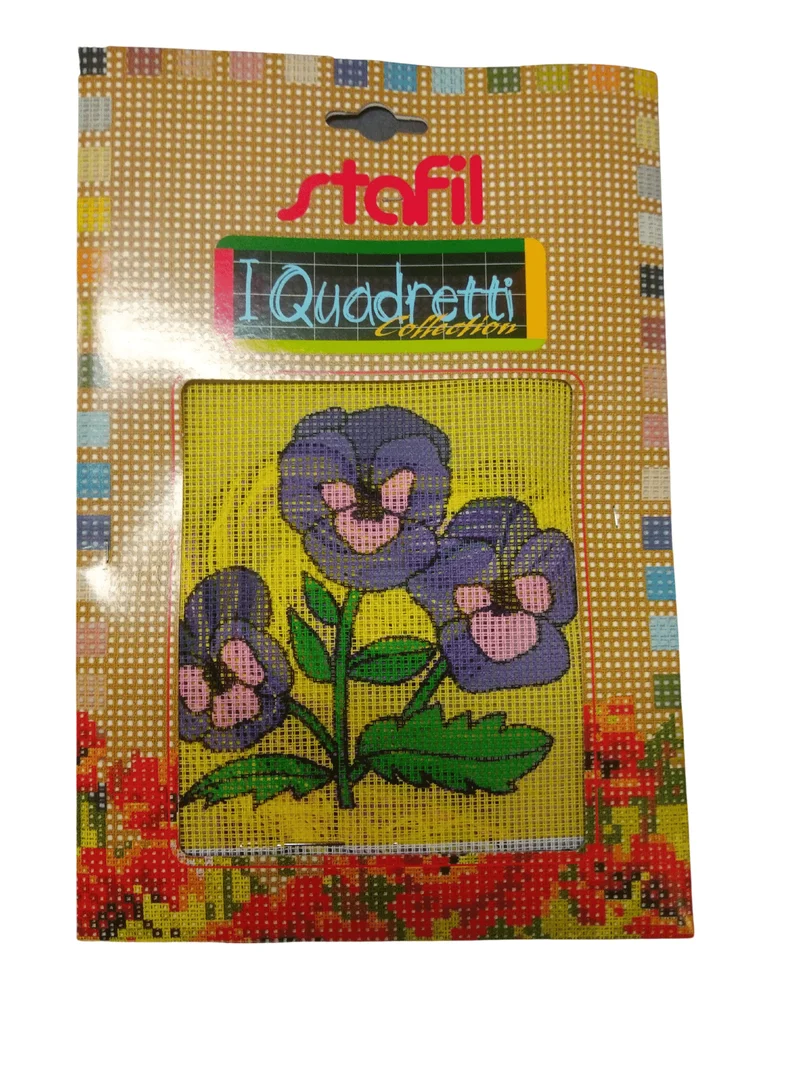 Stafil il kit Ricamo Mezzo Punto Consente di Realizzare un Quadro da Ricamare anche a Punto Croce, Stampa, Ago, Filati in Cotone Lanato e Istruzioni
