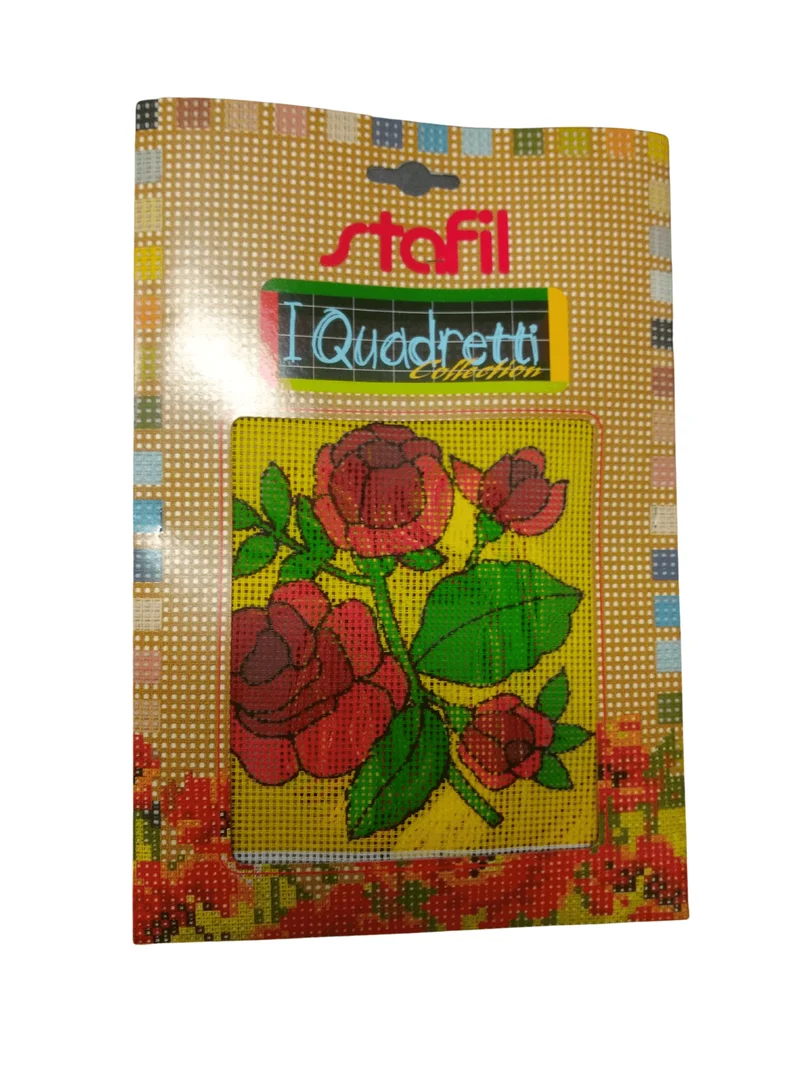 Stafil il kit Ricamo Mezzo Punto Consente di Realizzare un Quadro da Ricamare anche a Punto Croce, Stampa, Ago, Filati in Cotone Lanato e Istruzioni
