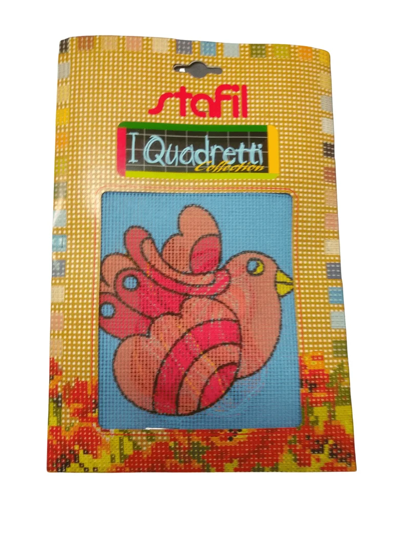 Stafil il kit Ricamo Mezzo Punto Consente di Realizzare un Quadro da Ricamare anche a Punto Croce, Stampa, Ago, Filati in Cotone Lanato e Istruzioni
