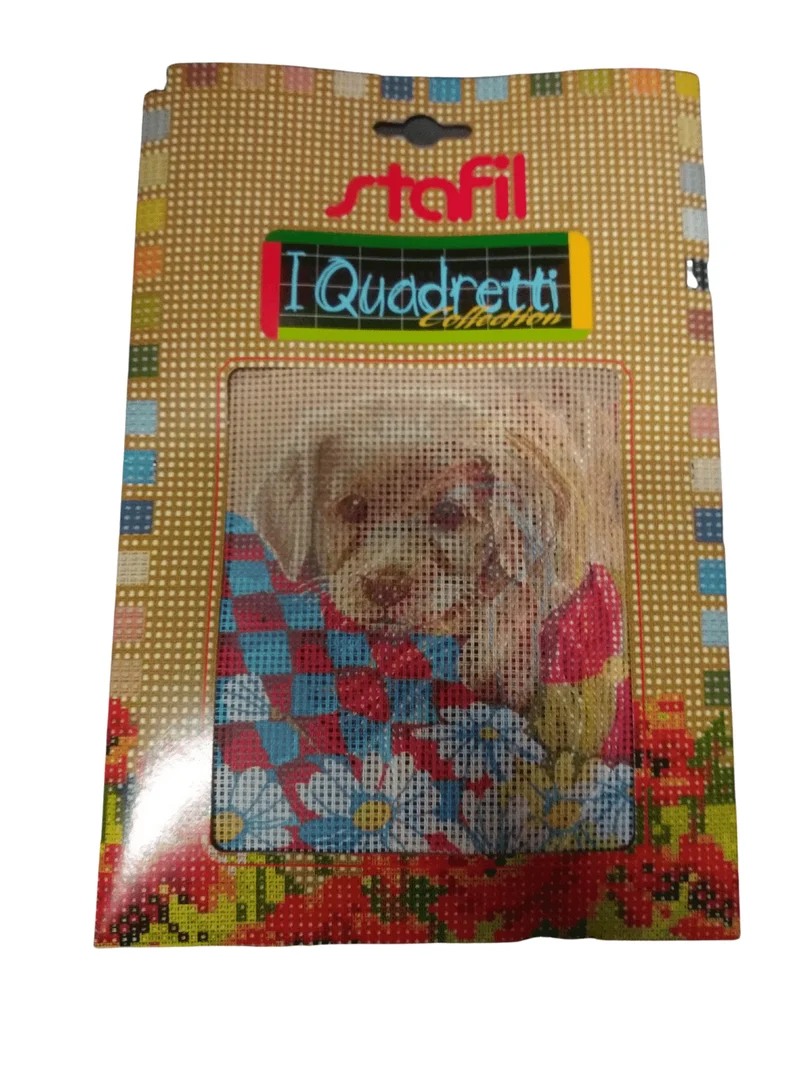 Stafil il kit Ricamo Mezzo Punto Consente di Realizzare un Quadro da Ricamare anche a Punto Croce, Stampa, Ago, Filati in Cotone Lanato e Istruzioni