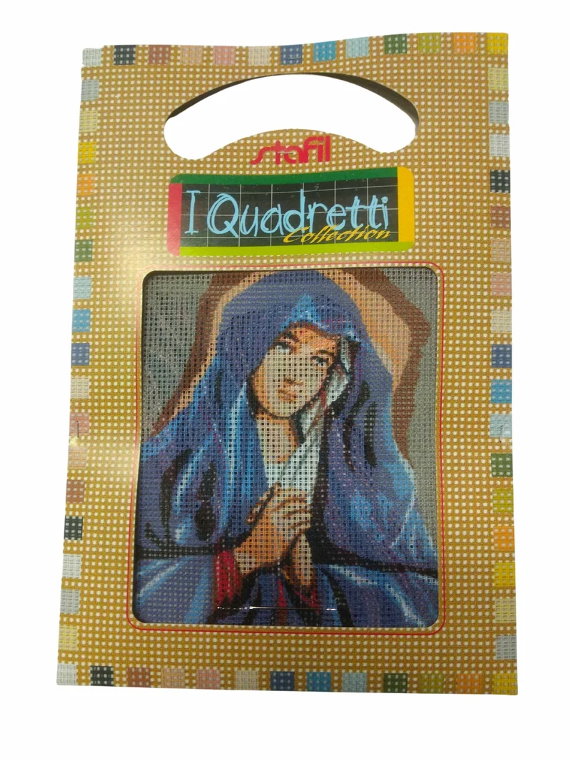 Stafil il kit Ricamo Mezzo Punto Consente di Realizzare un Quadro da Ricamare anche a Punto Croce, Stampa, Ago, Filati in Cotone Lanato e Istruzioni