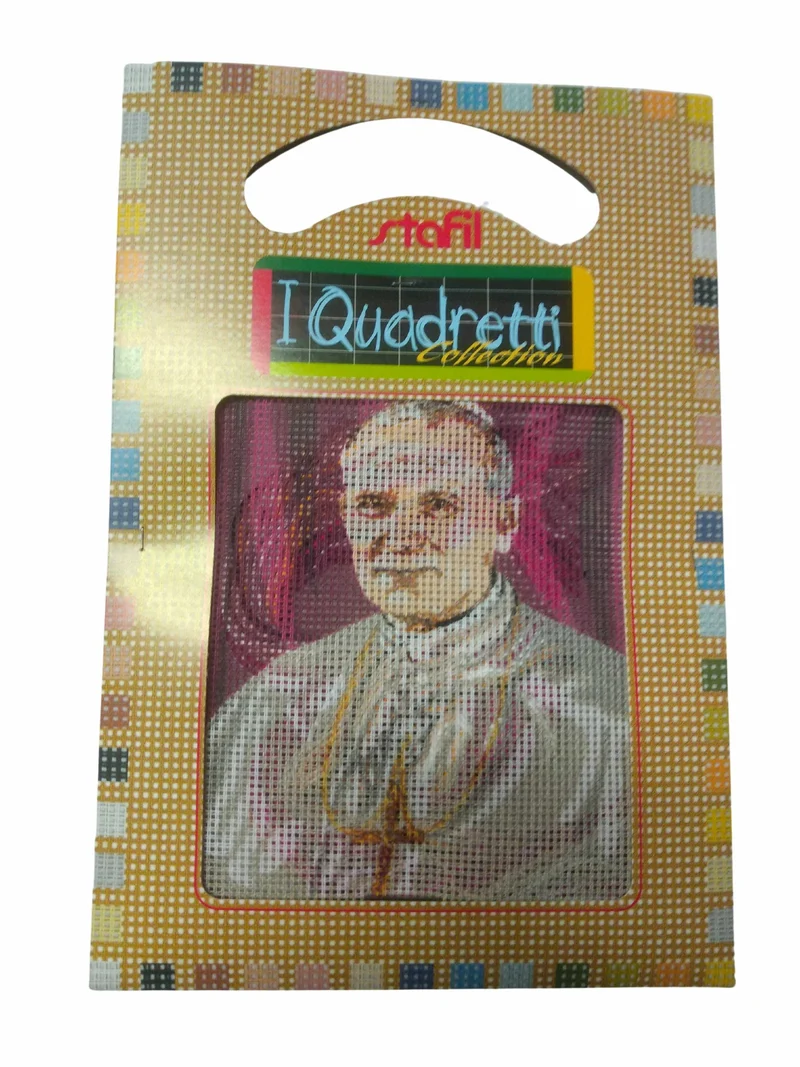 Stafil il kit Ricamo Mezzo Punto Consente di Realizzare un Quadro da Ricamare anche a Punto Croce, Stampa, Ago, Filati in Cotone Lanato e Istruzioni
