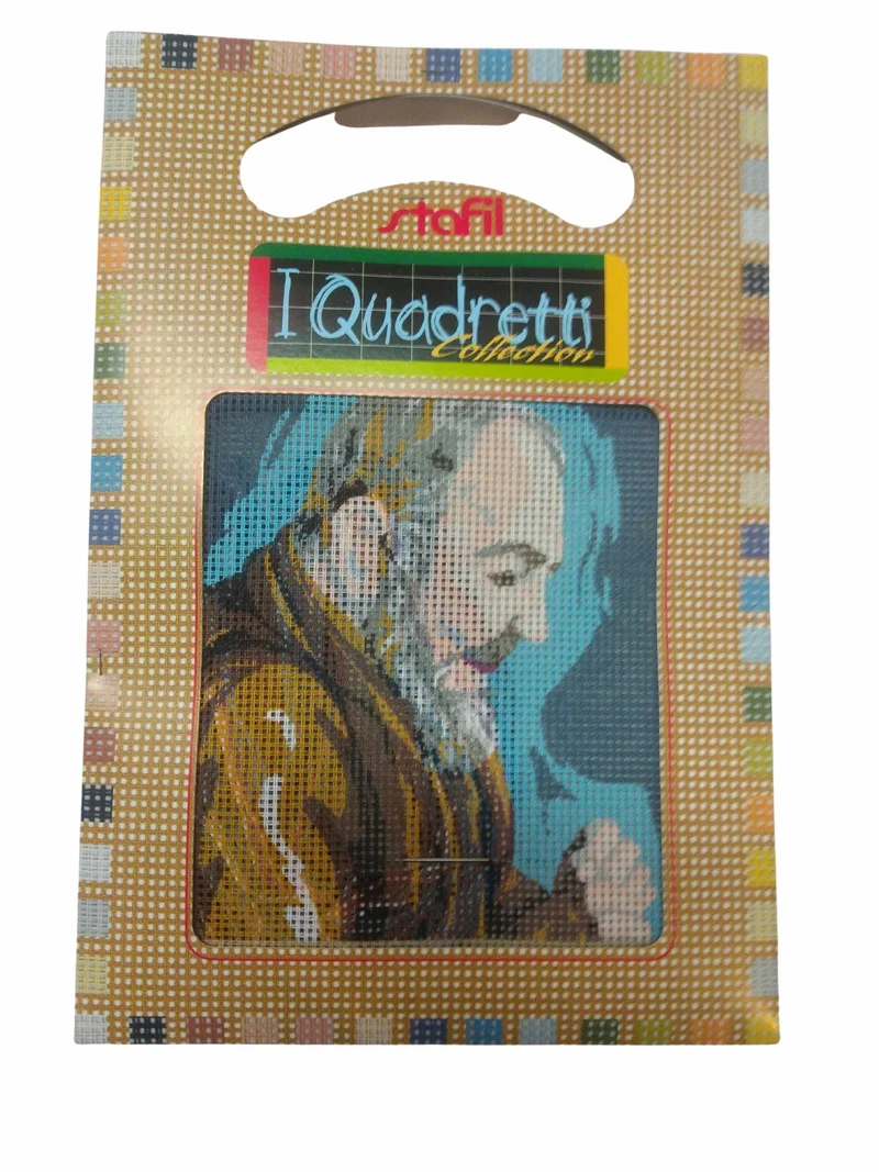 Stafil il kit Ricamo Mezzo Punto Consente di Realizzare un Quadro da Ricamare anche a Punto Croce, Stampa, Ago, Filati in Cotone Lanato e Istruzioni