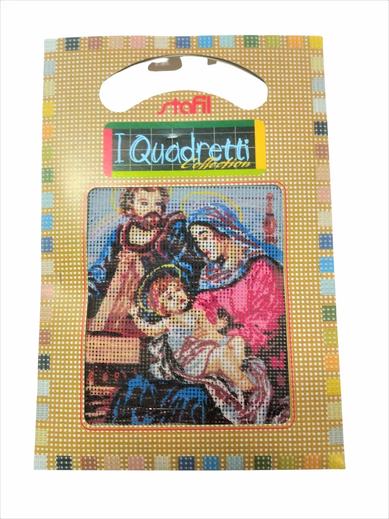 Stafil il kit Ricamo Mezzo Punto Consente di Realizzare un Quadro da Ricamare anche a Punto Croce, Stampa, Ago, Filati in Cotone Lanato e Istruzioni