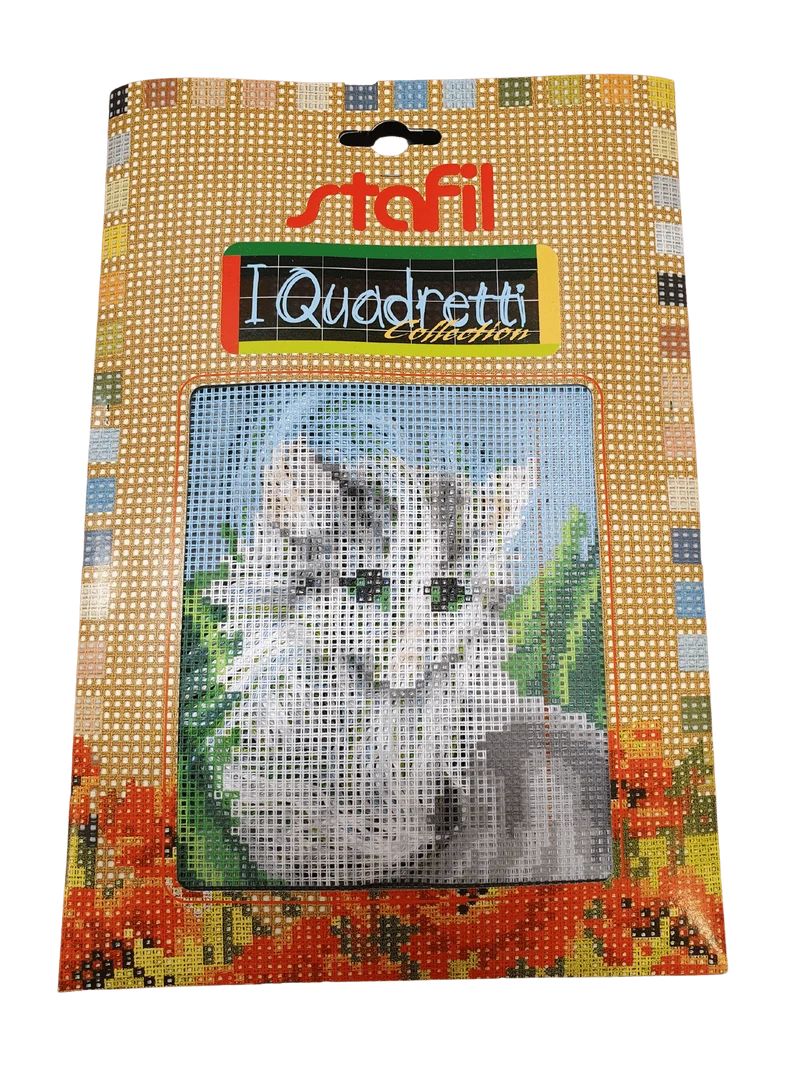 Stafil il kit Ricamo Mezzo Punto Consente di Realizzare un Quadro da Ricamare anche a Punto Croce, Stampa, Ago, Filati in Cotone Lanato e Istruzioni