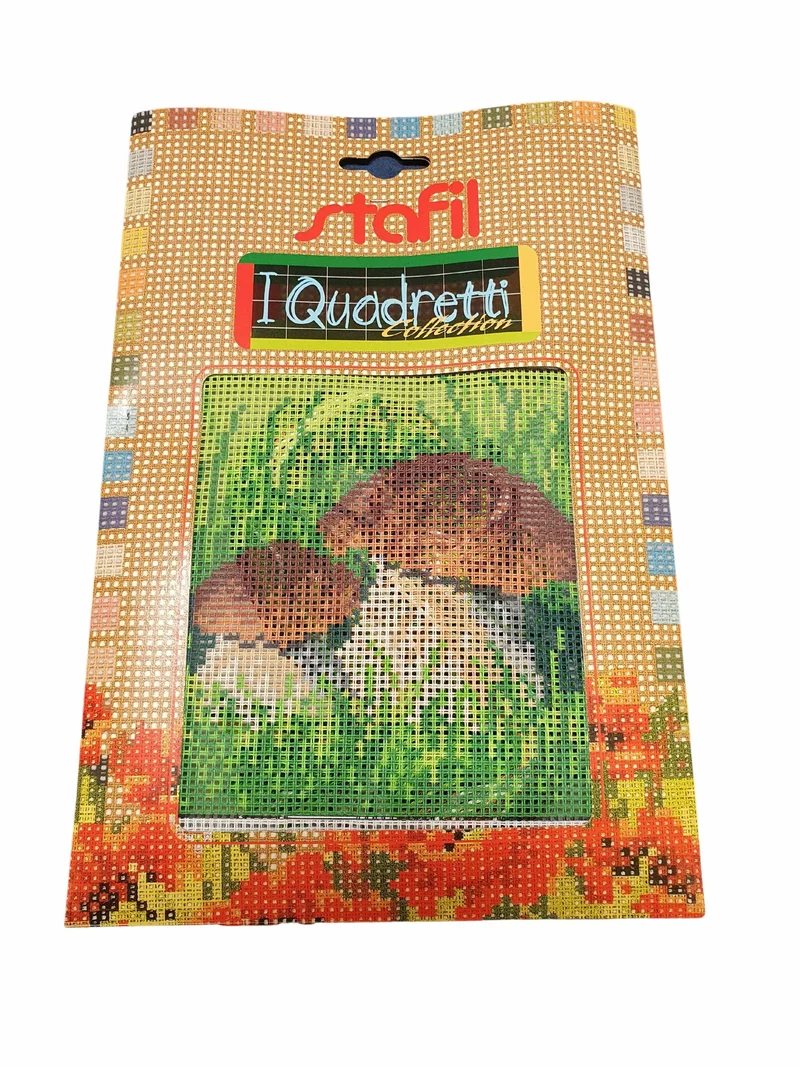 Stafil il kit Ricamo Mezzo Punto Consente di Realizzare un Quadro da Ricamare anche a Punto Croce, Stampa, Ago, Filati in Cotone Lanato e Istruzioni