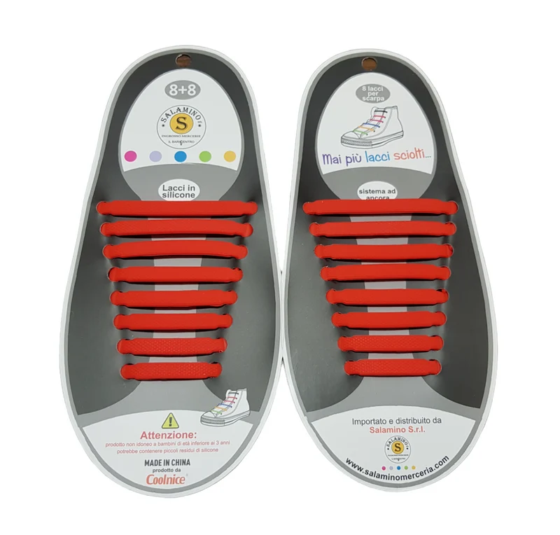 Lacci per Scarpe in Silicone Stringhe da Non Allacciare 13 Colori