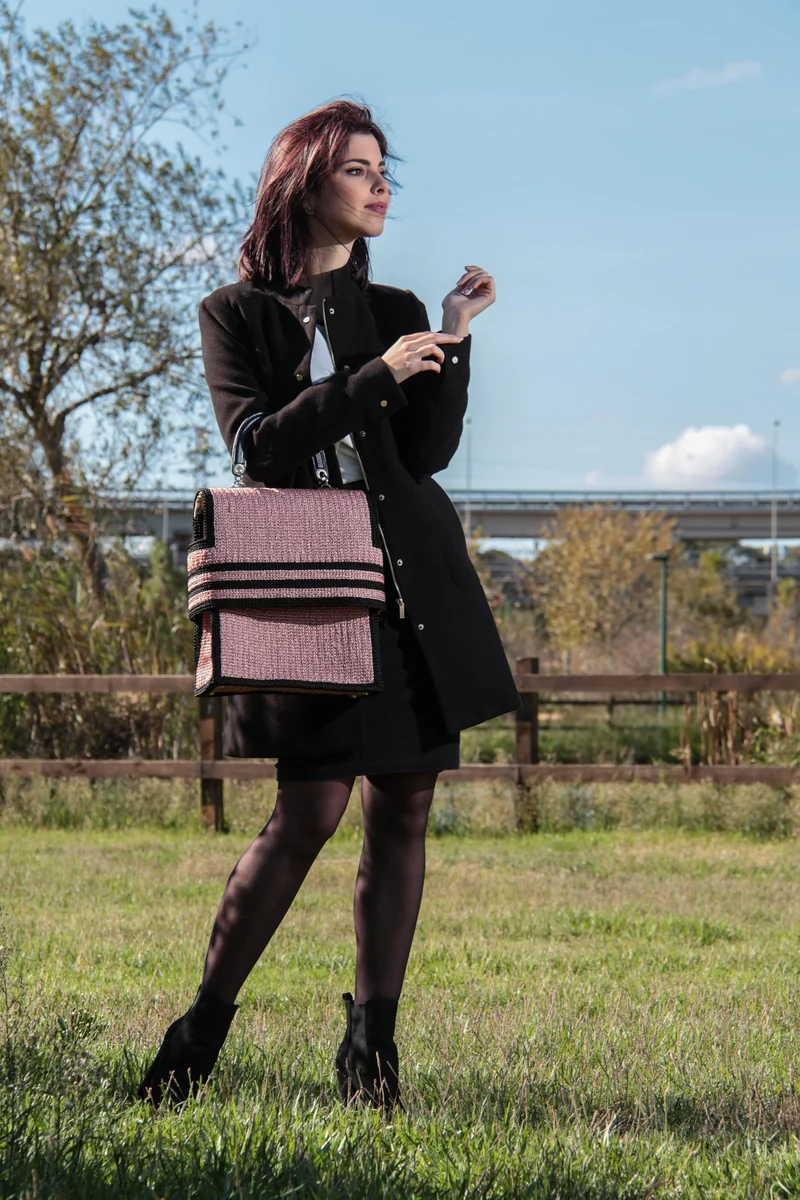 Kit borsa uncinetto mod. retro | tre sfere