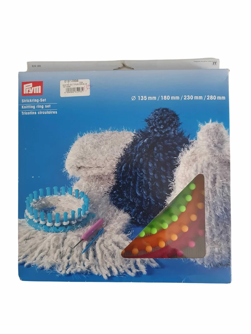 Set per Maglia Prym per Tubolari Colli Gambali Cappelli in Lana Cotone