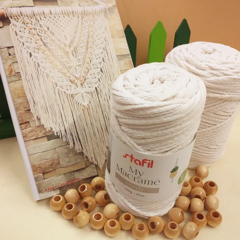 Macramè nodi corda schemi Kit manuale per borsa, zainetto, portapianta