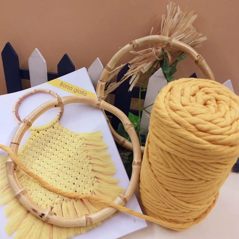 Macramè nodi corda schemi Kit manuale per borsa, zainetto, portapianta