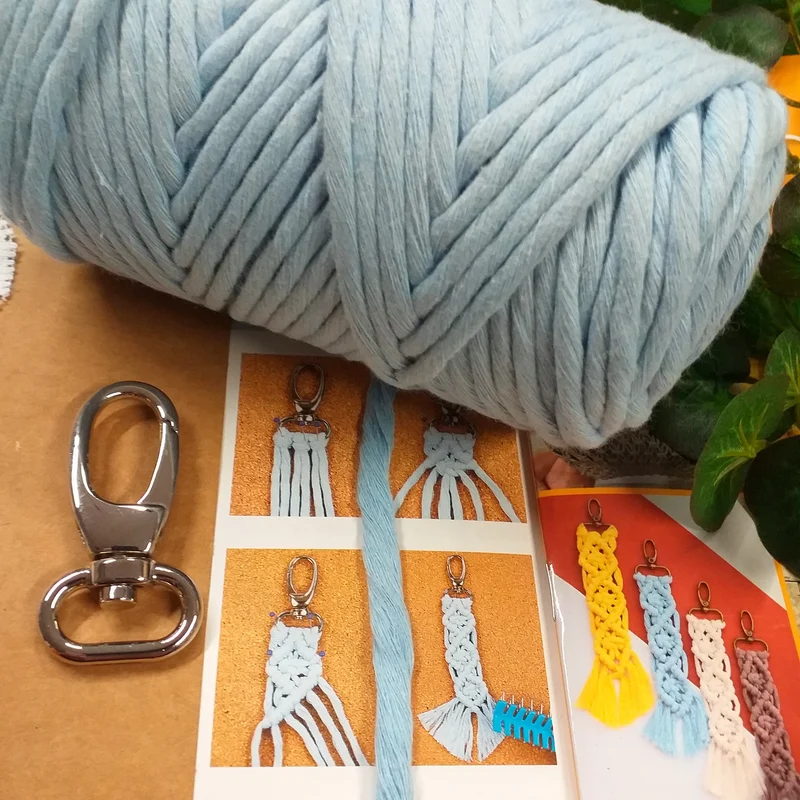 Macramè nodi corda schemi Kit manuale per borsa, zainetto, portapianta