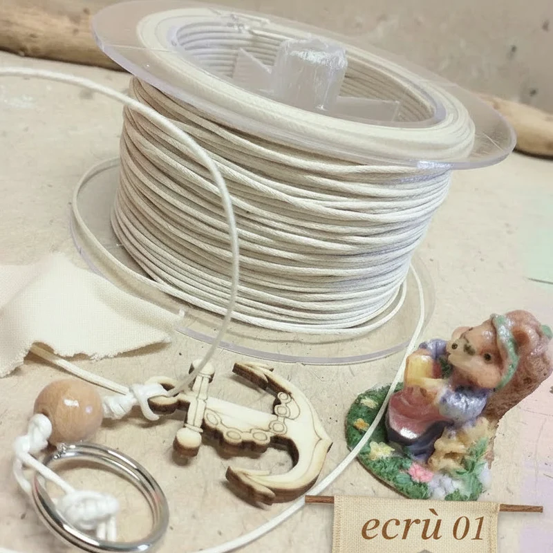 Cordini cerati cordoncino 1 mm cotone uncinetto collane bigiotteria