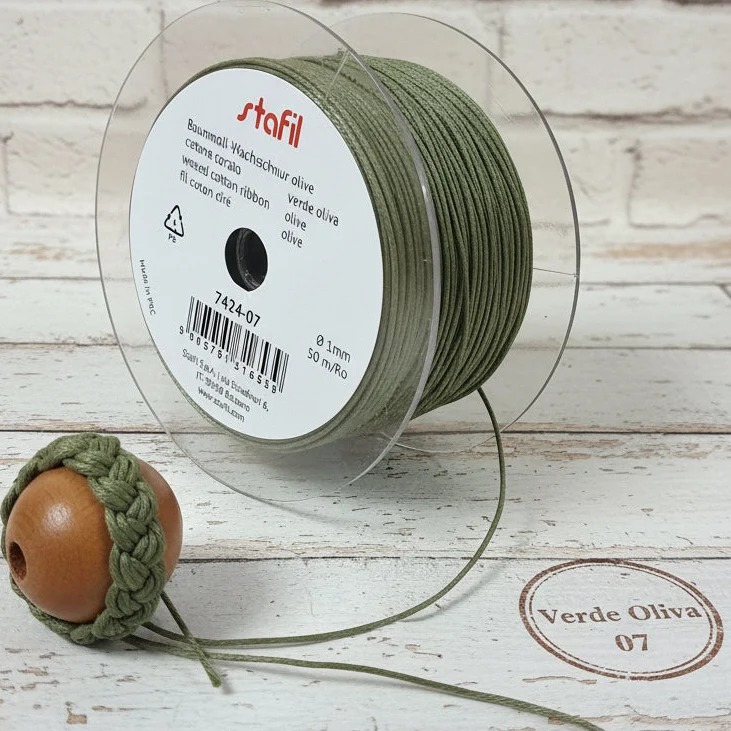 Cordini cerati cordoncino 1 mm cotone uncinetto collane bigiotteria