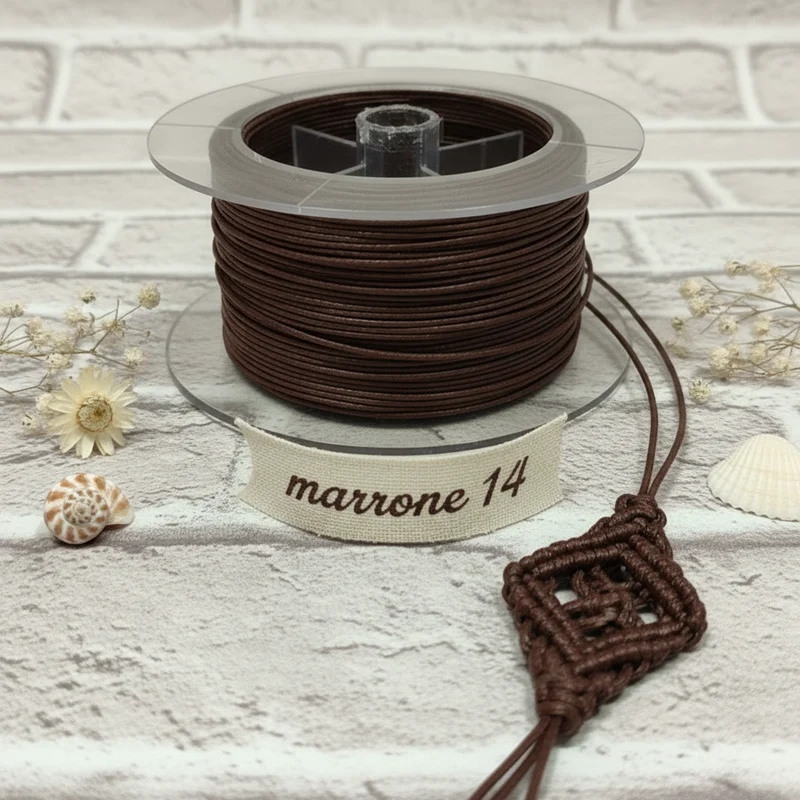 Cordini cerati cordoncino 1 mm cotone uncinetto collane bigiotteria